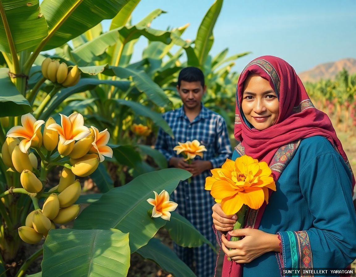 AI Generated Bananas, Papaya, and Flowers: Innovative Approaches in Household Farms in Surkhandarya