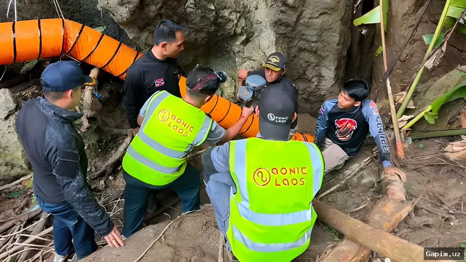 🏔️🚨 Laosdagi g‘orda qolgan 7 kishi: Qutqaruvchilar vaqtga qarshi poygada