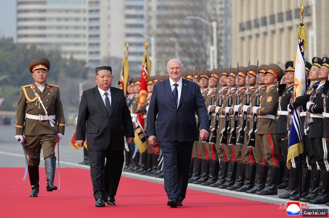 🤝🛡️ Belarus Prezidenti Lukashenko Shimoliy Koreyaga tashrif buyurdi, do‘stlik shartnomasi imzolandi