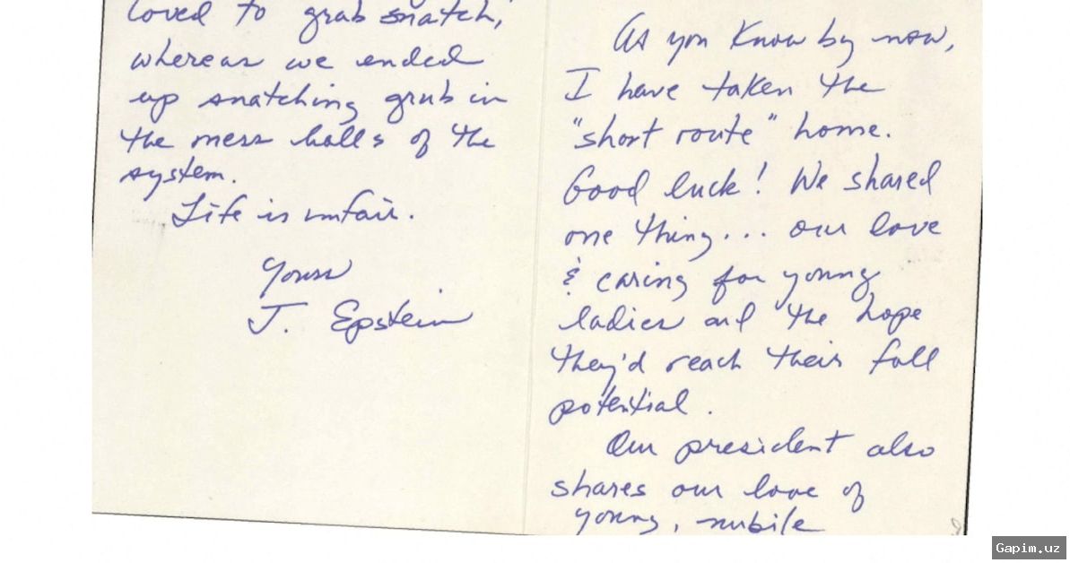 ⚖️📜 US judge unseals alleged suicide note of Jeffrey Epstein