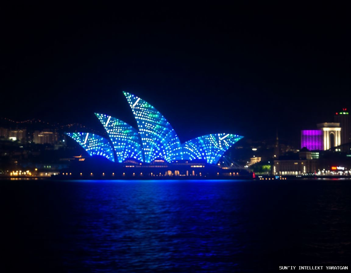 🇦🇺😱 Sidney osmonida 89 dron quladi: Vivid Sydney festivalidagi nosozlik tomoshabinlarni hayratda qoldirdi