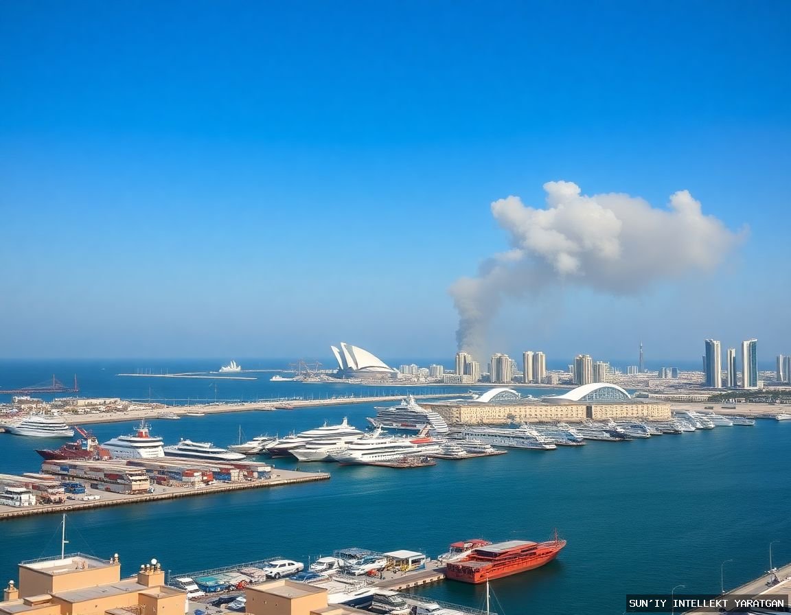 Дым замечен над главным портом Дубая после атаки Ирана