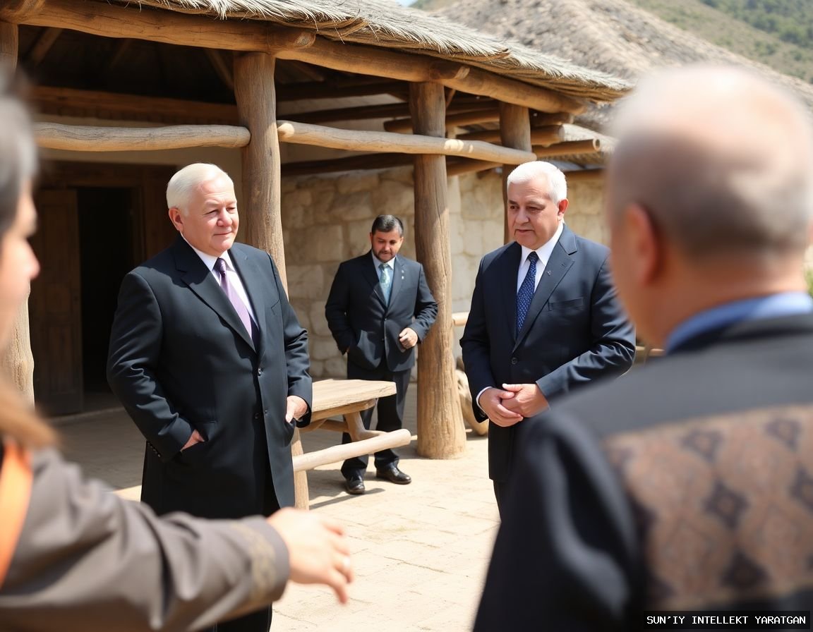 President Inspects Ethnographic Village in Termez