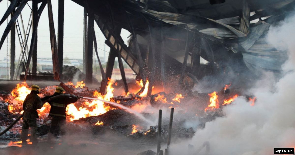 🔥🚒 Рынок "Бешкурган" в Ташкенте временно закрыт после крупного пожара