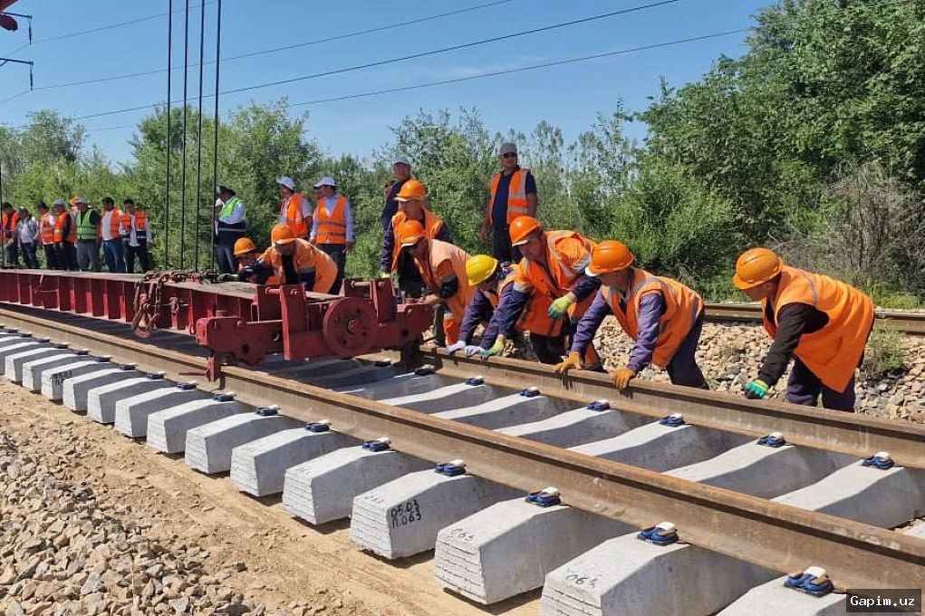 🚂🔧 Construction launched of electrified railway line Nurafshon-Piskent-Bo‘ka-Bekobod-Boyovut-Yangiyer