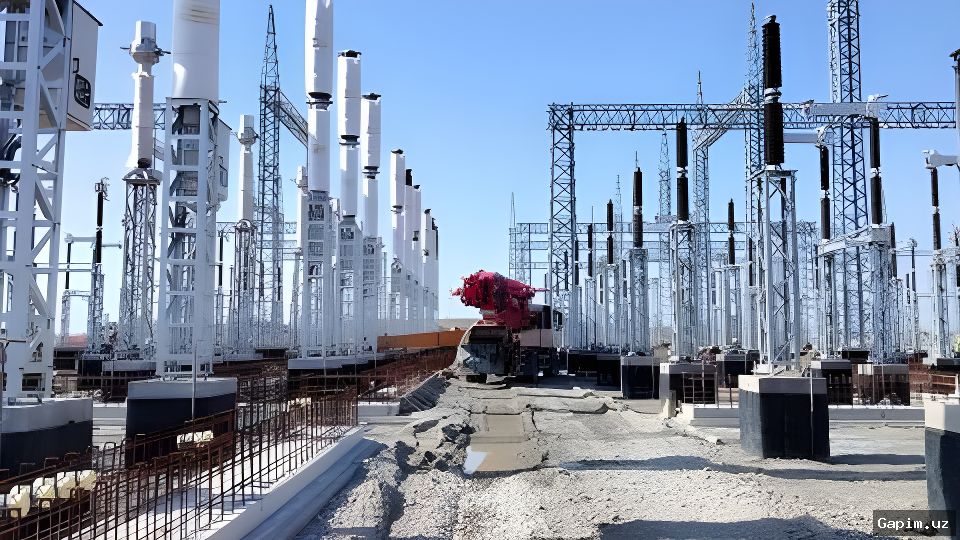 ⚡️🏗️ Navoiy TETda 650 MVt quvvatli yangi paro-gaz qurilmasi qurilmoqda