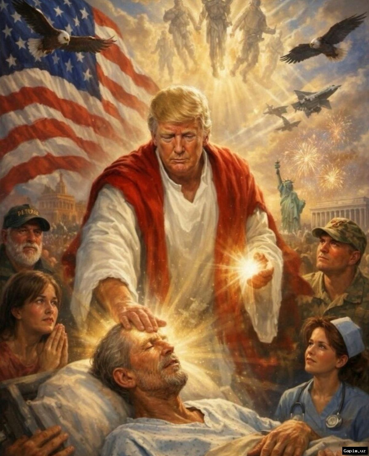 🤖🙏 US President Trump Deletes AI Image Likened to Jesus, Sparks Backlash from Religious Followers