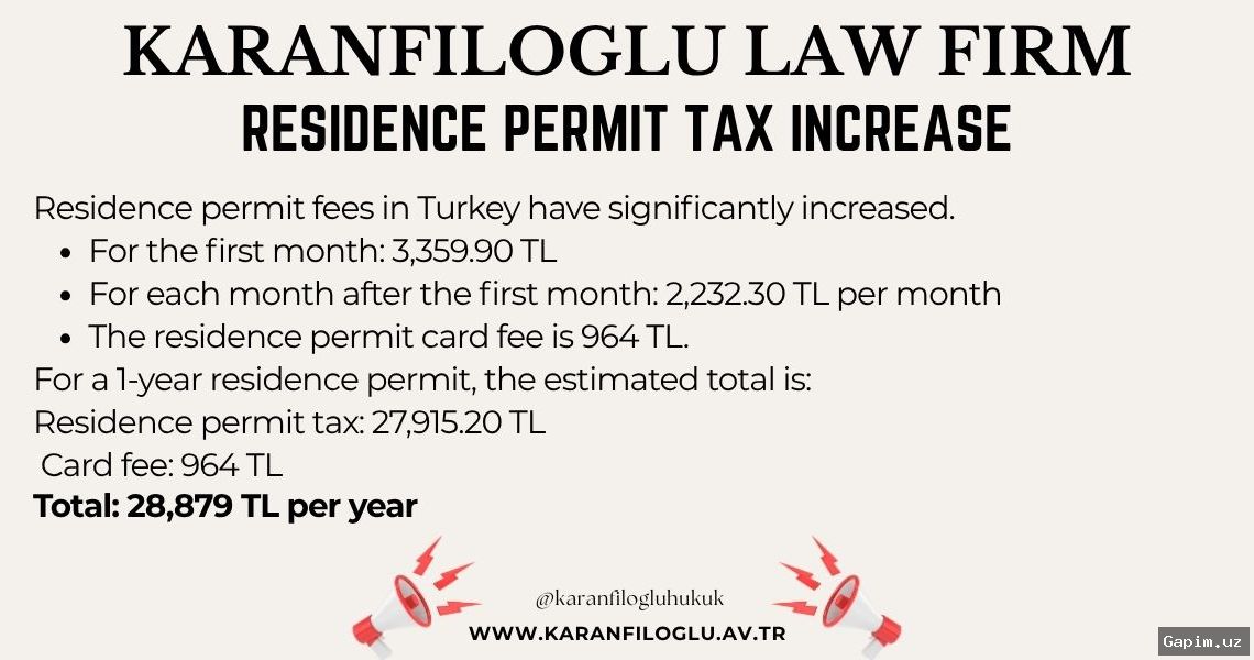 🇹🇷🏠 Turkey denies reports of sharp increase in residence permit fees