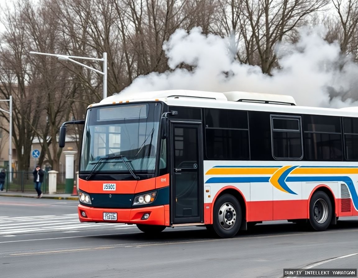 "Ташшахартрансхизмат" прокомментировал ситуацию с дымящимся автобусом