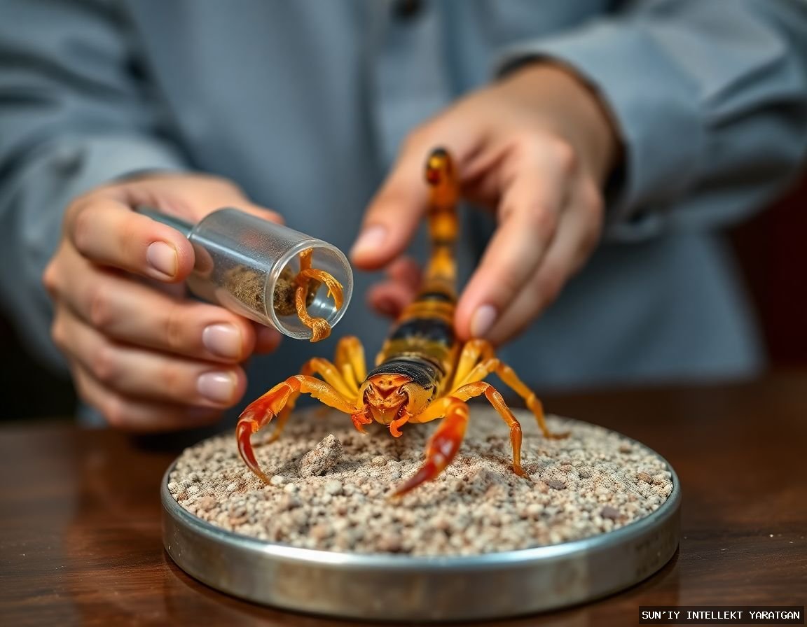 Студентка из Термеза разработала гуманный способ получения яда скорпиона без его гибели